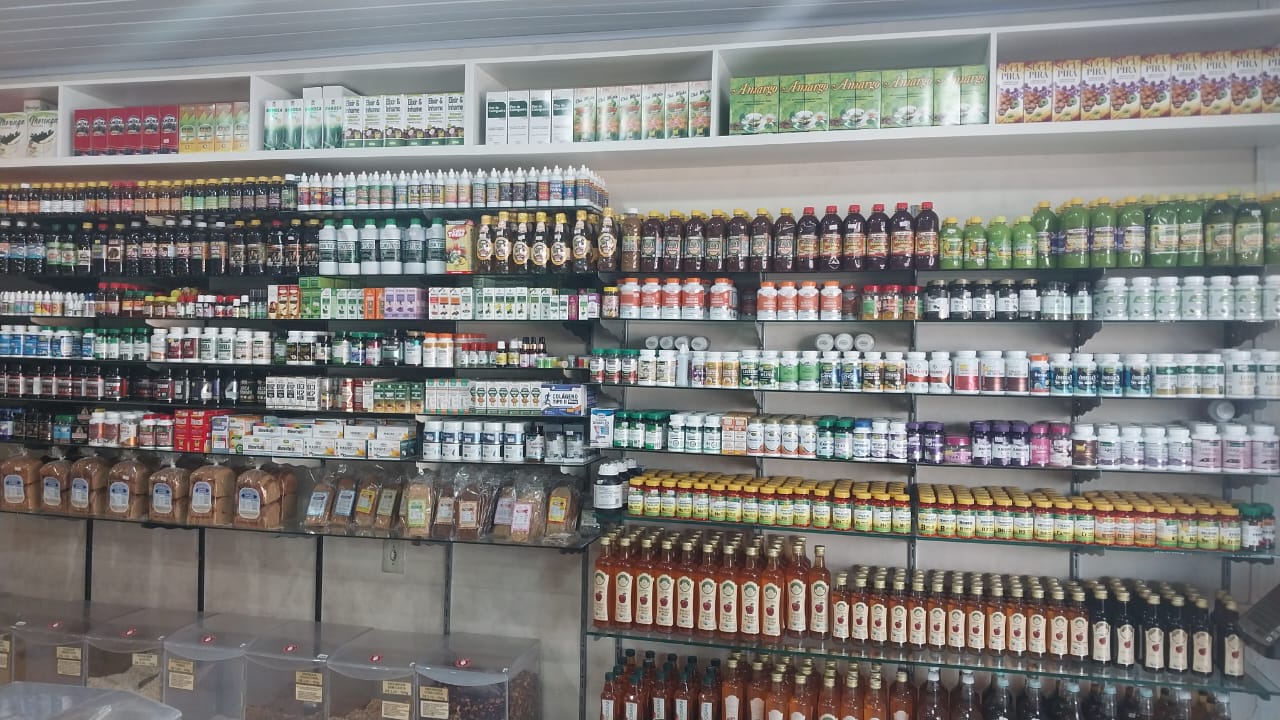 Variedade de produtos naturais e orgânicos